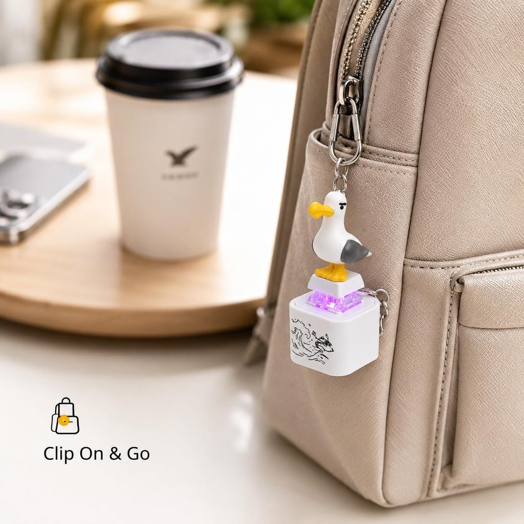3 Chiếc Ngộ nghĩnh Seagull Mỏ Móc Khóa Có Âm Thanh Type-C Sạc Giảm Căng Thẳng Đồ Chơi Phát Sáng Túi Dễ Thương Mặt Dây Chuyền Trang Trí Máy Tính Để Bàn Quà Tặng Mới Lạ