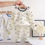 Quần Áo Thu Đông Cotton Nguyên Chất Và Quần Thu Đông Bé Trai Bộ Đồ Ngủ Ấm Áp Bé Gái Mặc Ở Nhà Qu