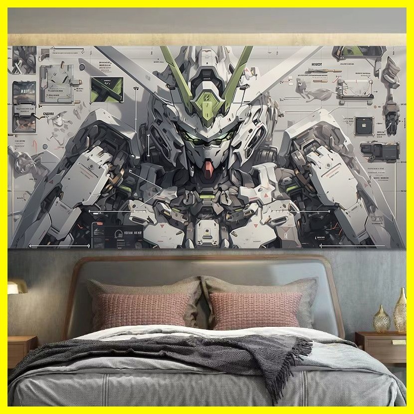 [ZOCI] Tấm thảm Gundam Mobile Suit Gundam Tấm thảm ngoại vi Anime Ký túc xá Vải nền cho thuê Trang trí nhà Vải sửa đổi phòng Vải treo tường