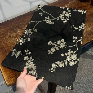 Phong Cách Thiền Thổ Cẩm Cotton Và Vải Lanh Thảm Trà Chống bỏng thấm nước Bàn Trà Thảm Vải Cách Nhiệt Thảm Trà Thêu Nhẹ Sang Trọng