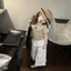 Bộ đồ bé gái mùa hè mới bé gái ngọt ngào và thời trang giả hai mảnh áo ngắn tay ống rộng mông qu