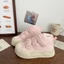 Velvet Thick-soled Breaded Cotton Shoes For Women, High-top White Shoes, Large-toe Sneakers,