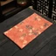 Yunjian Cam Hoa Mận Đỏ Trà Khô Thảm Hai Mặt Tay Khâu Trà Coaster Retro Trà Bàn Thảm Chống Thấm Nước Kép Đa Năng Trà Thảm