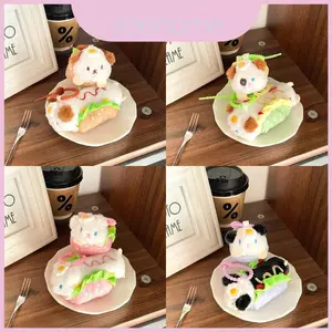 Đáng Yêu Sang Trọng Thực Phẩm Hình Trứng Và Hot Dog Plushie Với Pp Cotton Làm Đầy Để Tặng