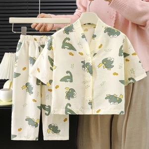 bộ đồ ngủ trẻ em cho bé trai và bé gái đồ ngủ trẻ em mỏng mùa xuân thu quần áo mặc ở nhà cho bé