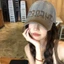 Korean Ins Trendy Retro American Letter Baseball Cap For Women With Wide Brim, Big Face, Small A
