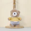 Móc khóa sang trọng hình gấu đáng yêu với chất liệu ngắn sang trọng để trang trí ba lô