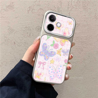 Ốp Lưng Cho OPPO A6C 4G Cửa Sổ Lớn Mờ Cao Cấp Vỏ Điện Thoại Thẩm Mỹ Nhiều Màu Sắc Bướm Và Mèo Dễ Thương Họa Tiết Thiết Kế Mới
‌