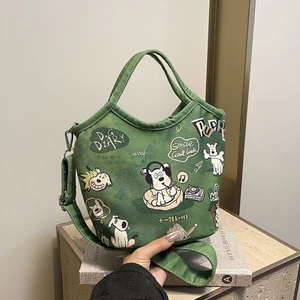 HelloKitty Illustration Bag Female Cute Cartoon Puppy Hand Bucket Bag Casual Versatile Shoulder M