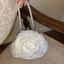 New Chinese Style Small Fragrance Rose Flower Silk Satin Clip Dumpling Bag Banquet Socialite Clo