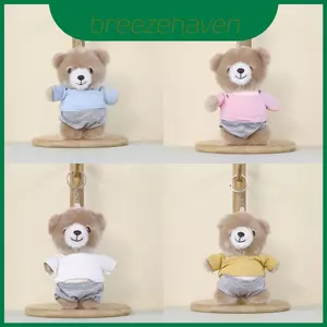 Móc khóa sang trọng hình gấu đáng yêu với chất liệu ngắn sang trọng để trang trí ba lô