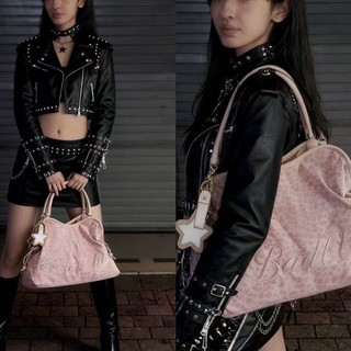 Niche chấm bi khâu túi tote da báo dung lượng lớn đi lại retro ánh sáng túi đeo vai phong các