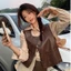 Retro Hồng Kông Phong Cách Áo Vest Không Tay Áo Khoác Nữ Mùa Xuân Phong Cách Mới Thời Trang Rời
