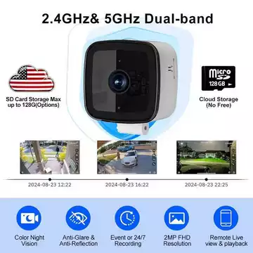 Camera thẻ HD 2026 Camera wifi Từ xa Camera giám sát gia đình thông minh Tầm nhìn ban đêm hồng ngoại