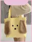 Ví Tote Nylon Hợp Thời Trang Với Thiết Kế Chó Hoạt Hình Cho Ngày Thường Ngày Và Sử Dụng Du Lịch
