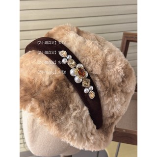 Mũ Miss Sister thu đông, chất liệu nhung cao cấp, điểm nhấn kim cương giả