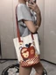 New Original Apple Patch Cute Cartoon Dog Yellow Work Commuting Literary Niche Shoulder Bucket C