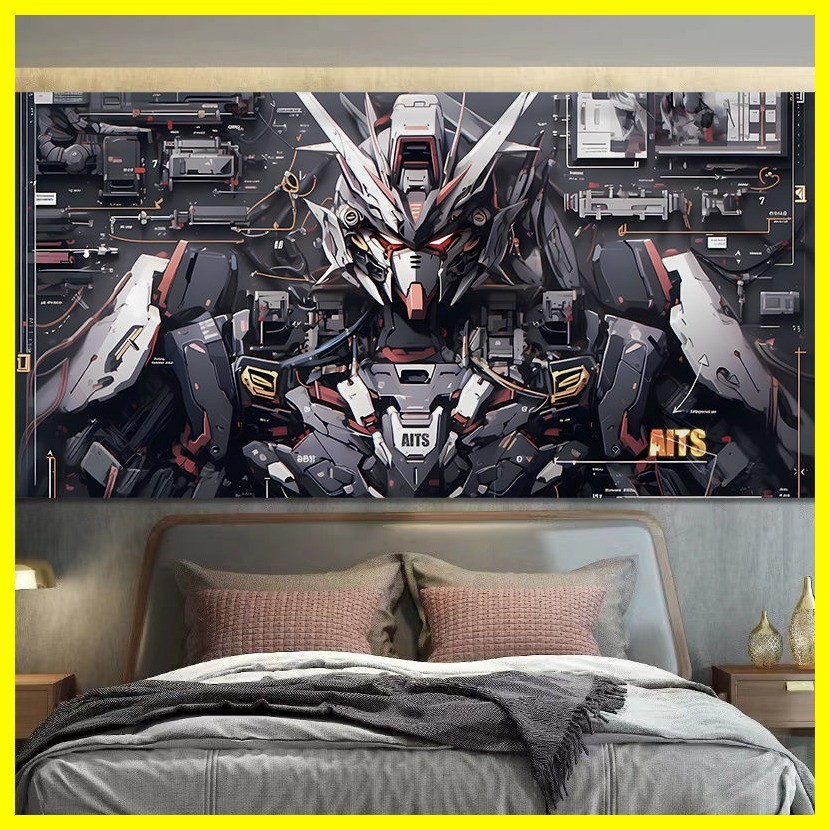 [ZOCI] Tấm thảm Gundam Mobile Suit Gundam Tấm thảm ngoại vi Anime Ký túc xá Vải nền cho thuê Trang trí nhà Vải sửa đổi phòng Vải treo tường
