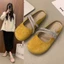 Baotou Half Slippers Women's Shoes New Summer With Skirt Retro French Lazy One-leg Rhinestone Sa