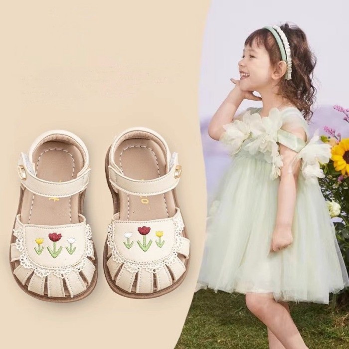 Sandals Children's Summer Toddler Sandals Soft Bottom Baby Princess Style Round Toe Show Flow