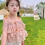 Quần áo mùa hè không tay dành cho bé gái búp bê phong cách Hàn Quốc Quần áo mùa hè trẻ em phong