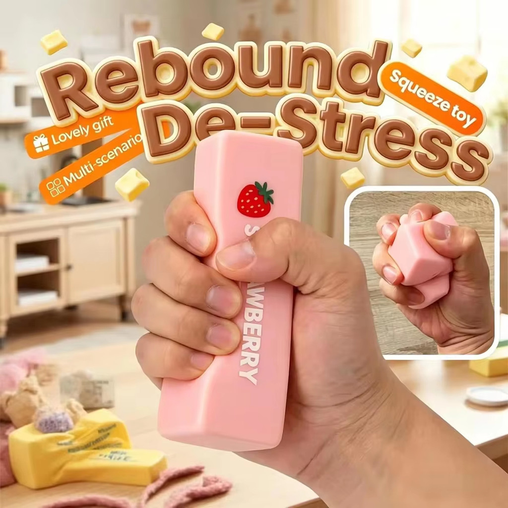 [2 CÁI] Đồ chơi căng thẳng Squishy bơ thực tế Fidget, Đồ chơi bóp mềm tăng chậm dành cho người lớn Giảm căng thẳng & Giảm lo âu