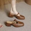 dép xỏ ngón kiểu cổ điển cao cấp Baotou dành cho nữ mùa hè bên ngoài dép sandal mới Mary Jane Mu