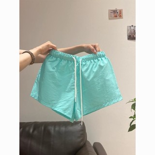 American Retro Casual Drawstring Sports Wide-leg Shorts For Women Slim Elastic Hot Pants