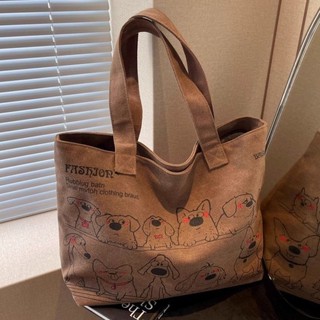 Korean Style Large Bag Women's New Casual Versatile Tote Canvas Bag Large Capacity Commuter Sh