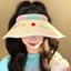 Color Bow Puppy Empty Top Sun Hat For Women Spring And Summer Anti-UV Sun Hat Large Brim Sun Hat