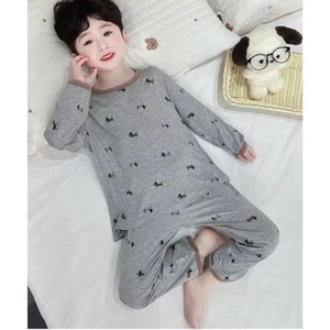 Bé Trai Xuân Thu Quần Áo Ở Nhà Bé Gái Bộ Quần Áo Thu Đông Mỏng Trẻ Em Mới Cho Bé Bộ Đồ Ngủ Dài T