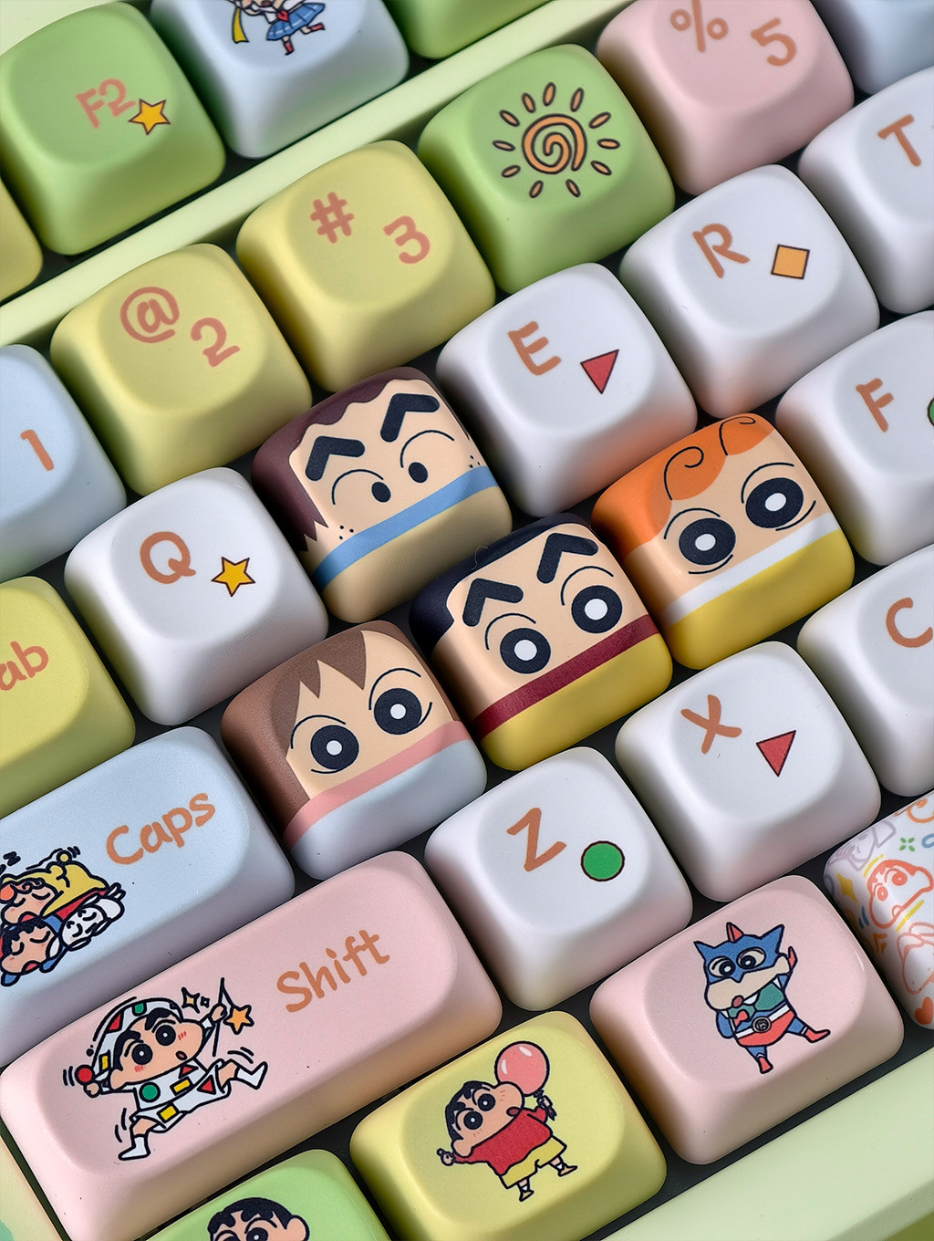Crayon Shin-chan Keycaps PBT MOA Profile 130 Phím Thuốc Nhuộm Hoạt Hình ...