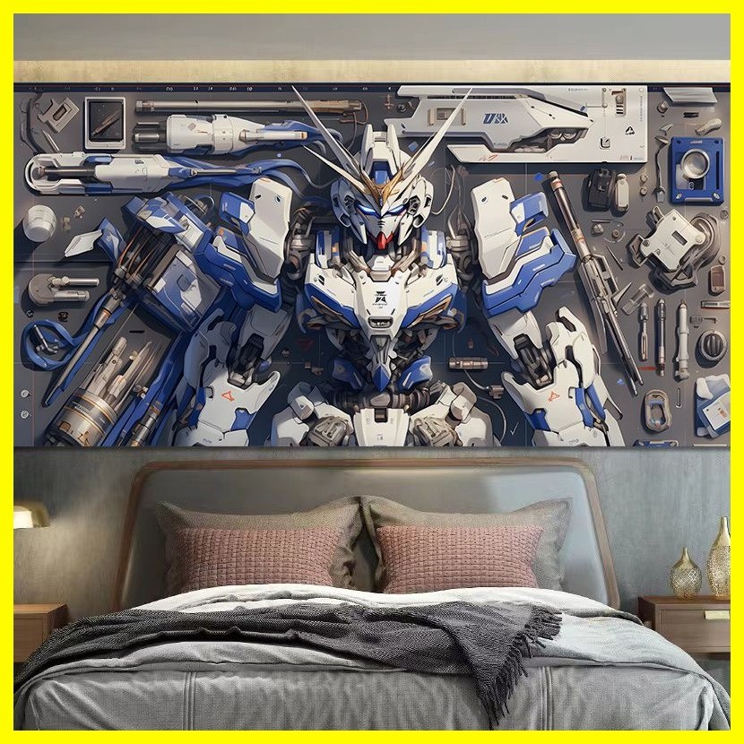 [ZOCI] Tấm thảm Gundam Mobile Suit Gundam Tấm thảm ngoại vi Anime Ký túc xá Vải nền cho thuê Trang trí nhà Vải sửa đổi phòng Vải treo tường