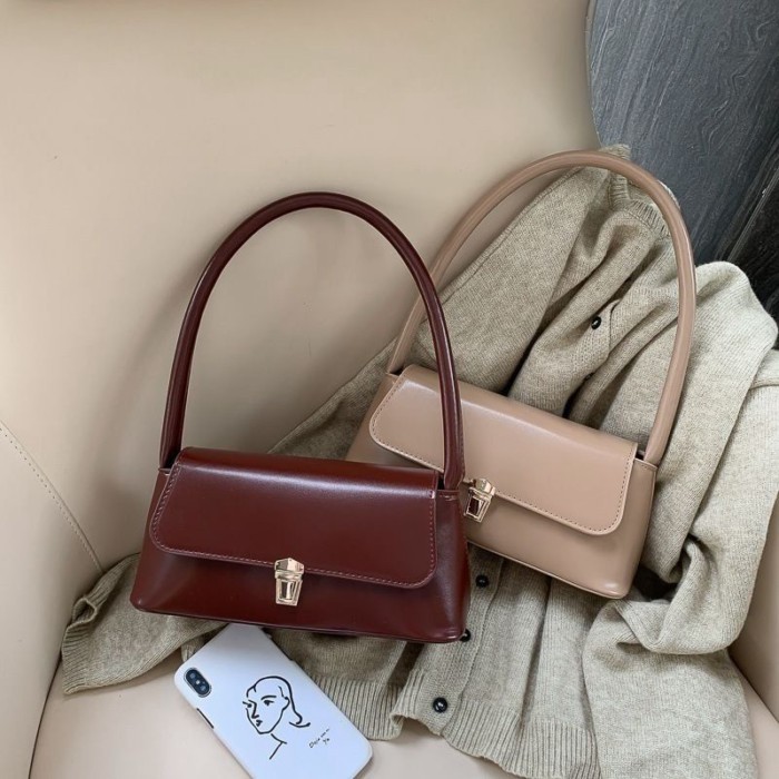 Summer New Women's Bags, Baguette Bags, Fashionable Retro Armpit Bags, Casual Atmosphere Handbag