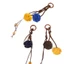 Qi Nhiều Màu Sắc Miu Phong Cách Retro Ball Tua Rua Chìa Khóa Trang Trí Túi Thời Trang