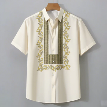 Nam Barong Áo Sơ Mi Nam Quần Áo Áo Vintage Áo Phong Cách Dân Tộc ASEAN Quần Áo Áo Áo Sơ Mi Dân Tộc Oversize Họa Tiết Retro Ngoài Trời Dạo Phố 11a