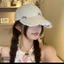 bow Lace Baseball Cap For Women, Korean Version, All-match Face-showing Small Peaked Cap, Large