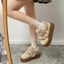 Giant Good-looking Snow Boots Thick Soles Heightening Winter Cute Bow Slip-on Woolen Cotton S