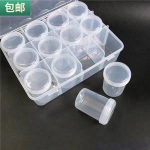 12 Chai Hộp Đựng Thuốc Tròn Trong Suốt Hộp Đựng Thuốc Ngăn Ngăn Ngăn Đựng Chất Liệu PP Hộp Bảo Quản Kín Chai Trống