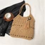 Forest Style Literary Handmade Cotton Thread Weaving Women's Seaside Vacation One-Shoulder Under