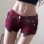 Retro Đau Khổ Gợi Cảm Quần Short Denim Nữ Eo Thấp Tính Khí Co Giãn Nâng Mông Mặc Ngoài Nóng Quần