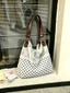 Black And White Polka Dot Canvas Tote Bag For Women, Large-capacity Student Class Bag, Commuter