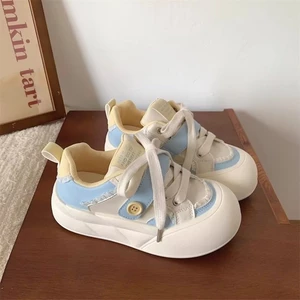 Giày nữ đế dày trắng mới xuân thu phong cách Hàn Quốc, giày đa năng, giày nữ sinh viên