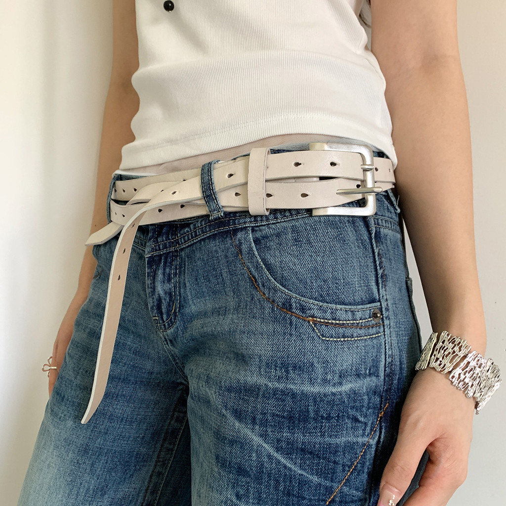 Thắt lưng cao cấp hai dây, phù hợp với váy và quần jeans phiên bản rộng