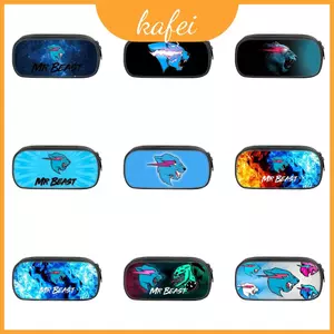 Mr Beast Lightning Cat Lion Print Sinh viên Túi lưu trữ văn phòng phẩm một lớp cho trẻ em và thanh thiếu niên