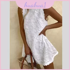 Váy Lolita giản dị Váy vải lanh không tay mùa hè dành cho nữ