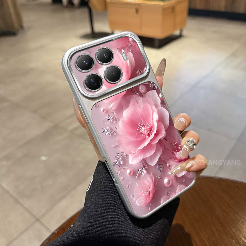 Ốp Lưng Cho XiaoMi 15T 15T Pro Thẩm Mỹ Mới Họa Tiết Hoa Bướm Điện Thoại Di Động Vỏ Mềm Có Cửa Sổ Lớn Silicon Mờ Vỏ Điện Thoại