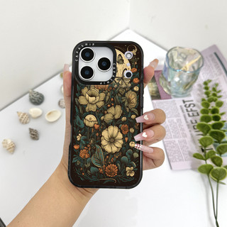 Ốp Lưng Màu Hoa Lớn Màu Retro Tương Thích Cho IPhone 11 12 13 14 15 16 17 Pro Max 12Mini Cover X XR XSMax Silicone Mềm Trong Suốt Cản SE 2022 6 7 8Plus Vỏ Chống Sốc