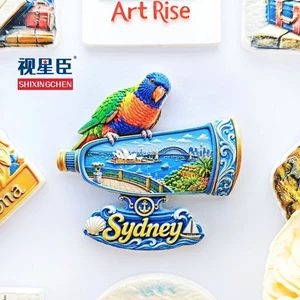 Úc Sydney Nhiều màu sắc Vẹt Drift Chai Harbor Landmark Nhãn dán từ tính