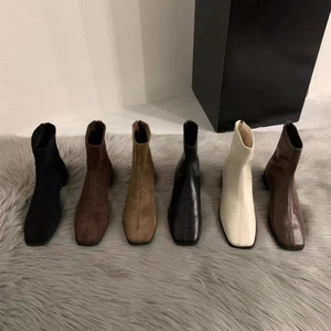 Mới Phong Cách Anh Quốc Giày Bốt Martin Slim Phong Cách Phương Tây Giày Chelsea Boot Mùa Thu Đôn